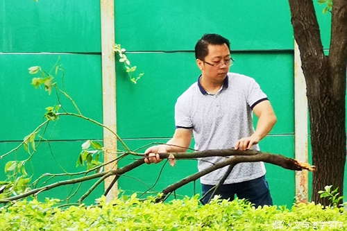 公司肖书记亲自参与校园清理工作.jpg 公司肖书记亲自参与校园清理工作.jpg